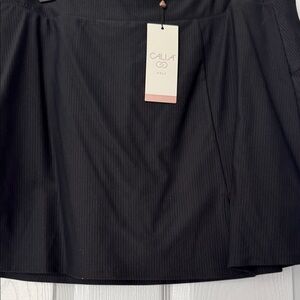 CALIA by Carrie Underwood Black Pinstriped A-Line Skirt